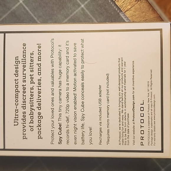 Protocol Spy Cube HD Security Video Camera - Picture 4 of 6